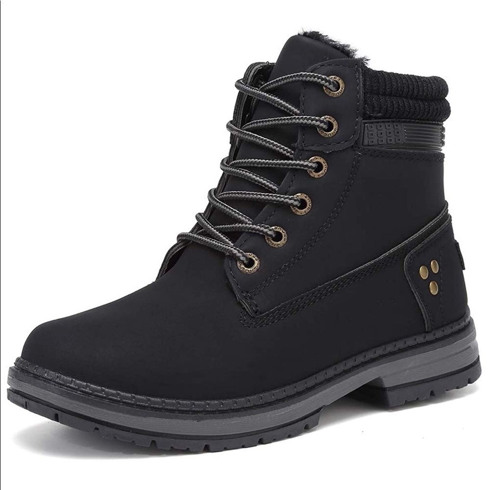 Women’s waterproof black ankle boots